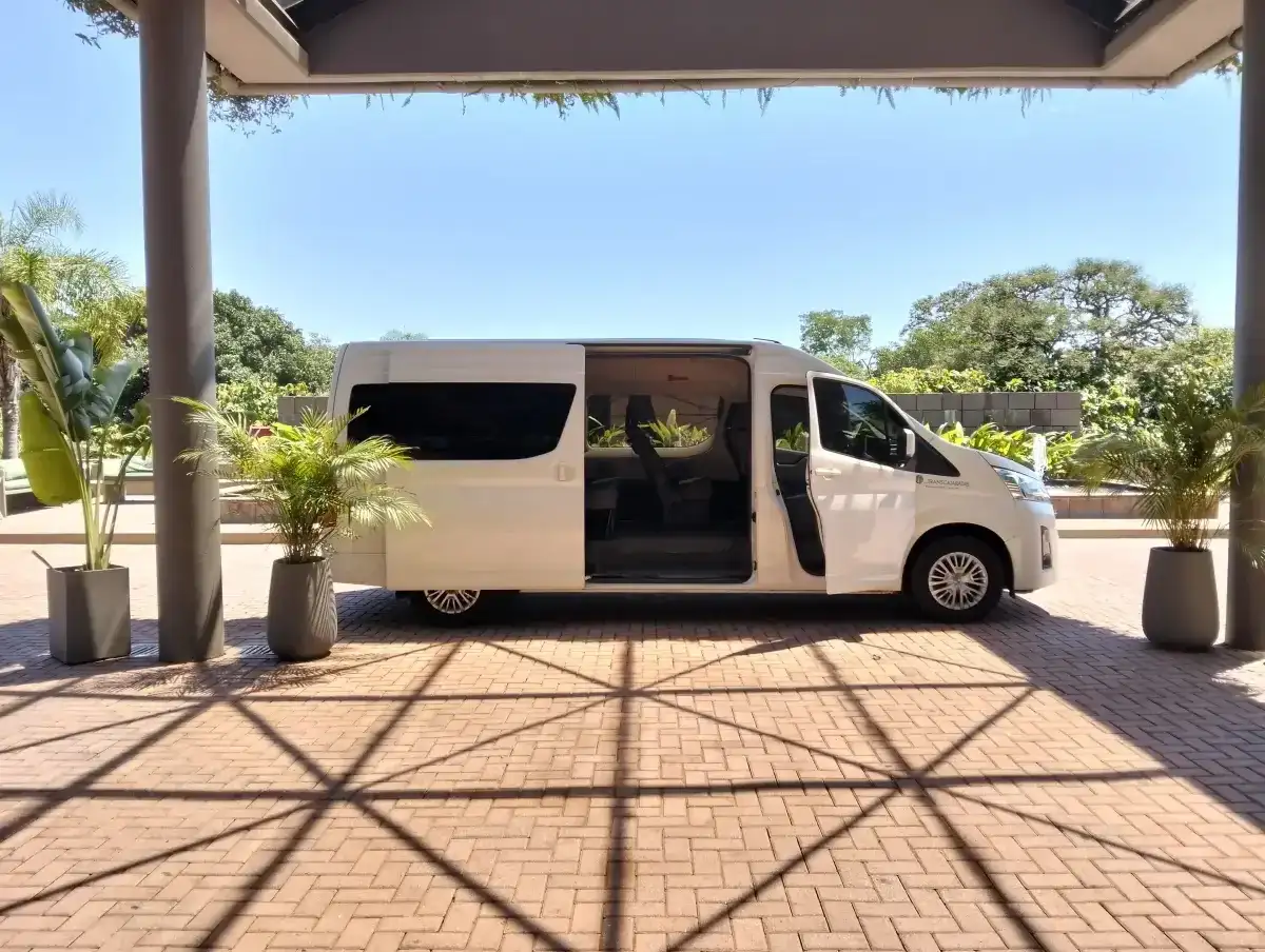 Espacio de equipaje en la van de traslados